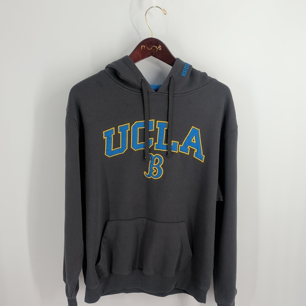UCLA Bruins Football NCAA‎ Colosseum Spellout Pullover Hoodie Black Size L